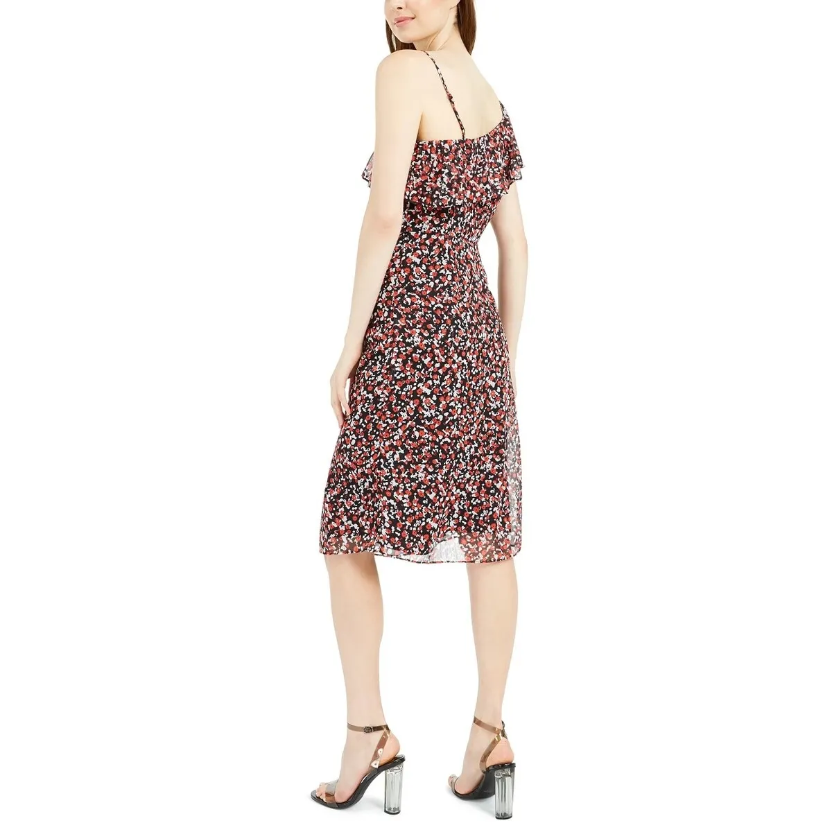 Bar III Women's Printed Asymmetric Sheath Dress White Size 10 sold by Zulily product image thumbnail 2