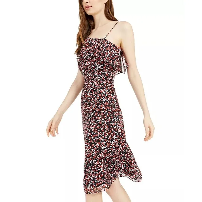 Bar III Women's Printed Asymmetric Sheath Dress White Size 10 sold by Zulily product image thumbnail 3