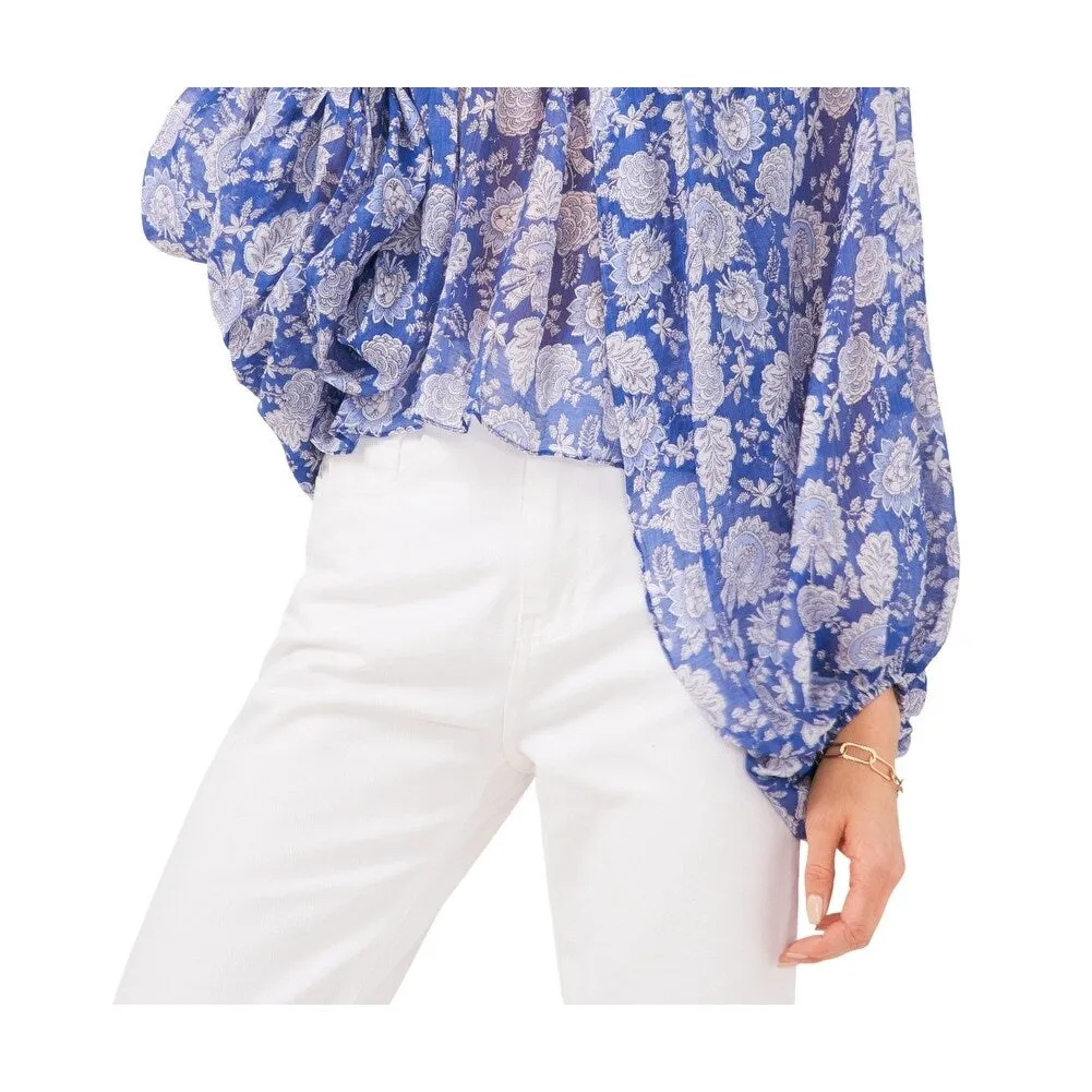 Vince Camuto Women's Floral Balloon Sleeve Blouse Blue sold by Zulily product image thumbnail 3