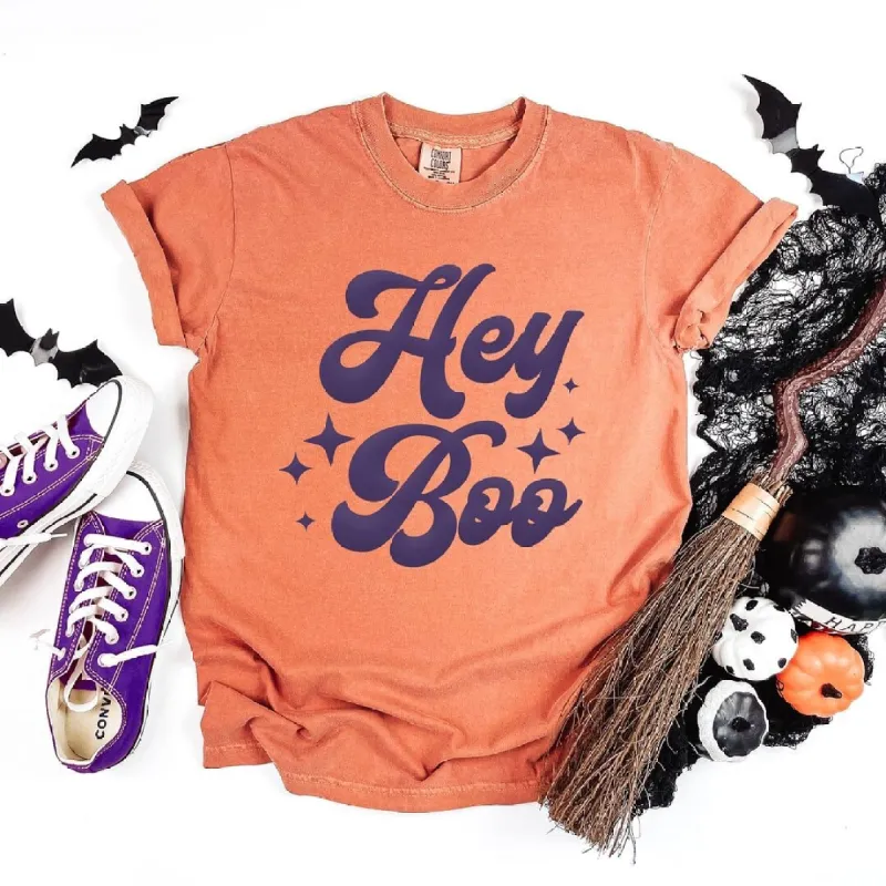 Hey Boo Stars Puff Print Garment Dyed Tee sold by Zulily