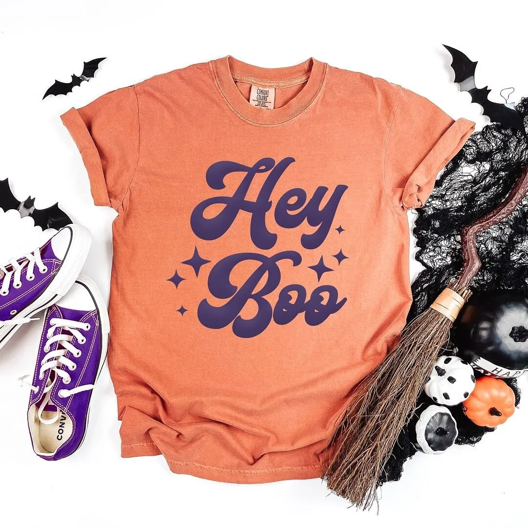 Hey Boo Stars Puff Print Garment Dyed Tee sold by Zulily