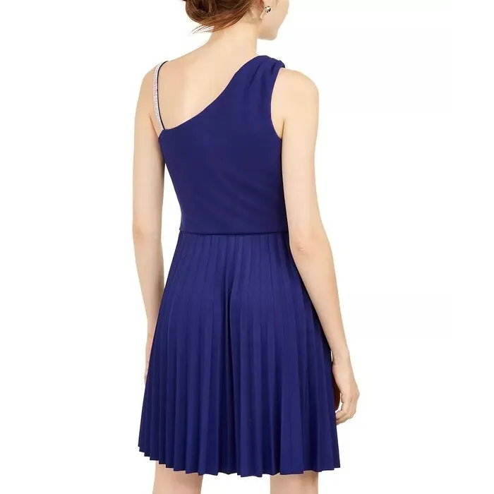 BCX Women's Asymmetrical-Strap Dress Blue Size Large sold by Zulily product image thumbnail 2