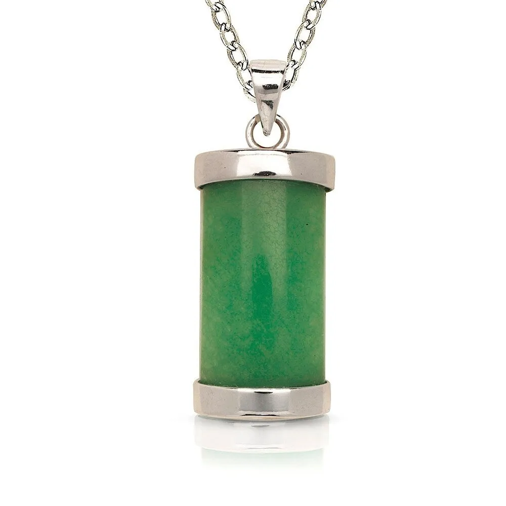Curata 925 Sterling Silver 18"Green Jade Simple Segment Bar Necklace (8mm x 25mm) sold by Zulily