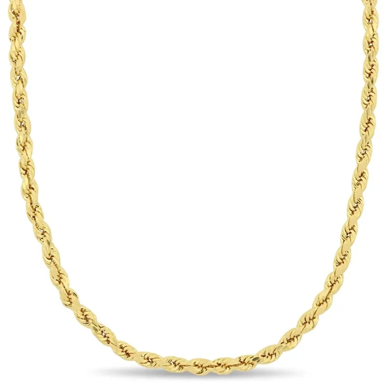 Miadora 14k Yellow Gold 22 Inch Rope Chain Necklace made by Zulily