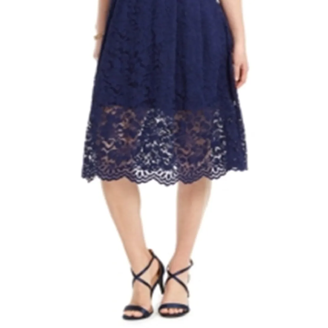 Vince Camuto Women's Lace Midi Dress Blue Size 2 sold by Zulily product image thumbnail 2