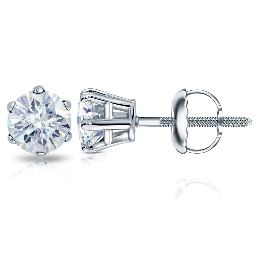 Auriya 5ctw Round Moissanite Stud Earrings Platinum sold by Zulily product image thumbnail 3