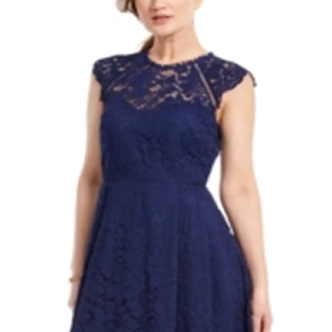 Vince Camuto Women's Lace Midi Dress Blue Size 2 sold by Zulily
