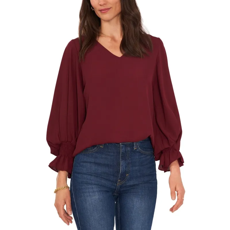 Vince Camuto Women's Bell Sleeve Top Red sold by Zulily