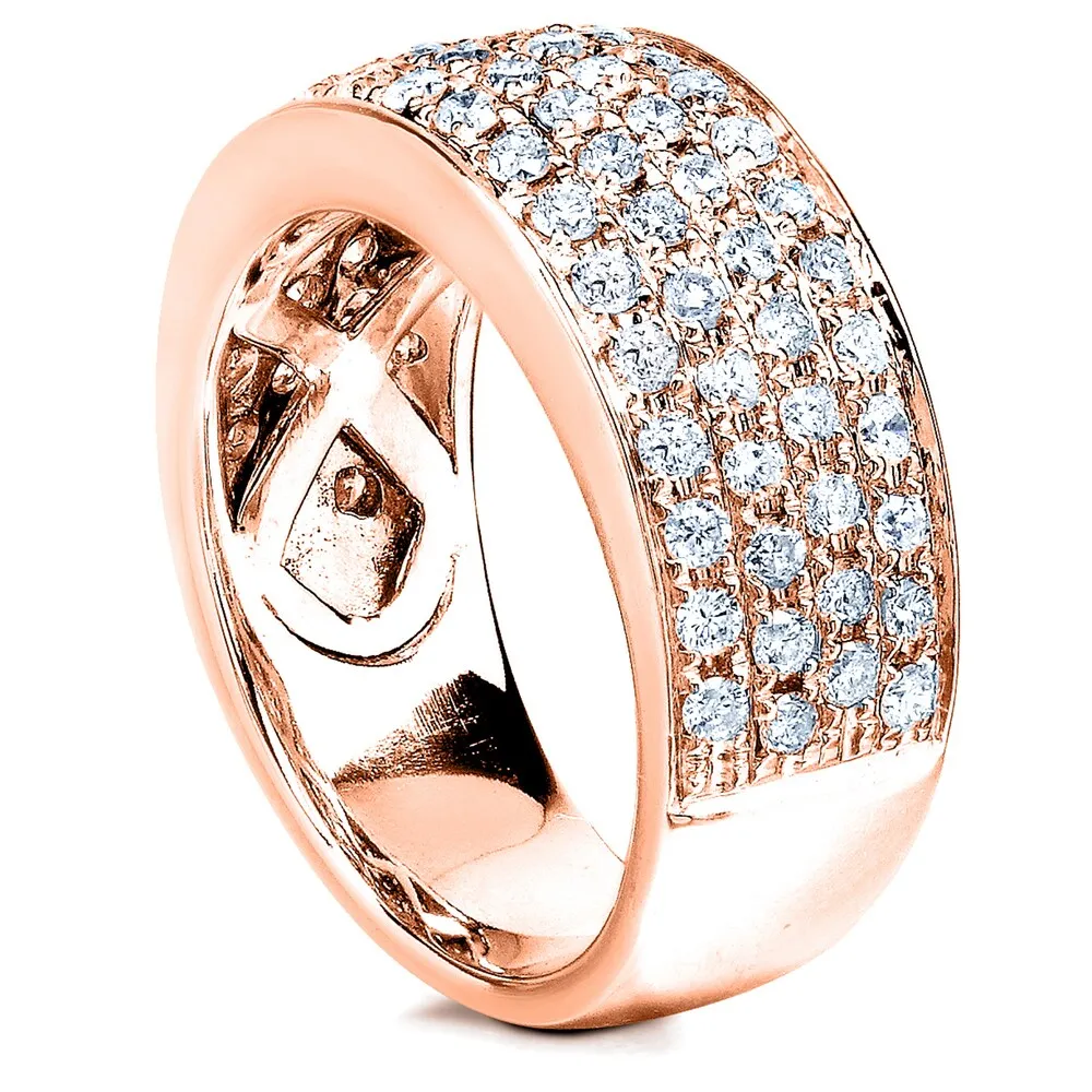 Annello by Kobelli 14k Rose Gold 1ct TDW Diamond Pave Wide Anniversary Ring sold by Zulily product image thumbnail 2