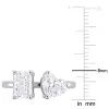 Created Forever 2ct TDW Radiant & Heart Lab-Grown Diamond 2-Stone Engagement Ring in 14k White Gold sold by Zulily