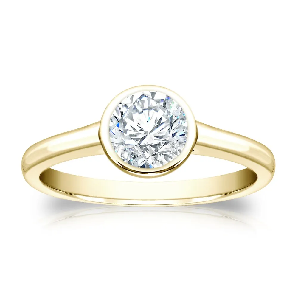 Auriya 14k Gold 3/4ctw Bezel-set Solitaire Diamond Engagement Ring sold by Zulily