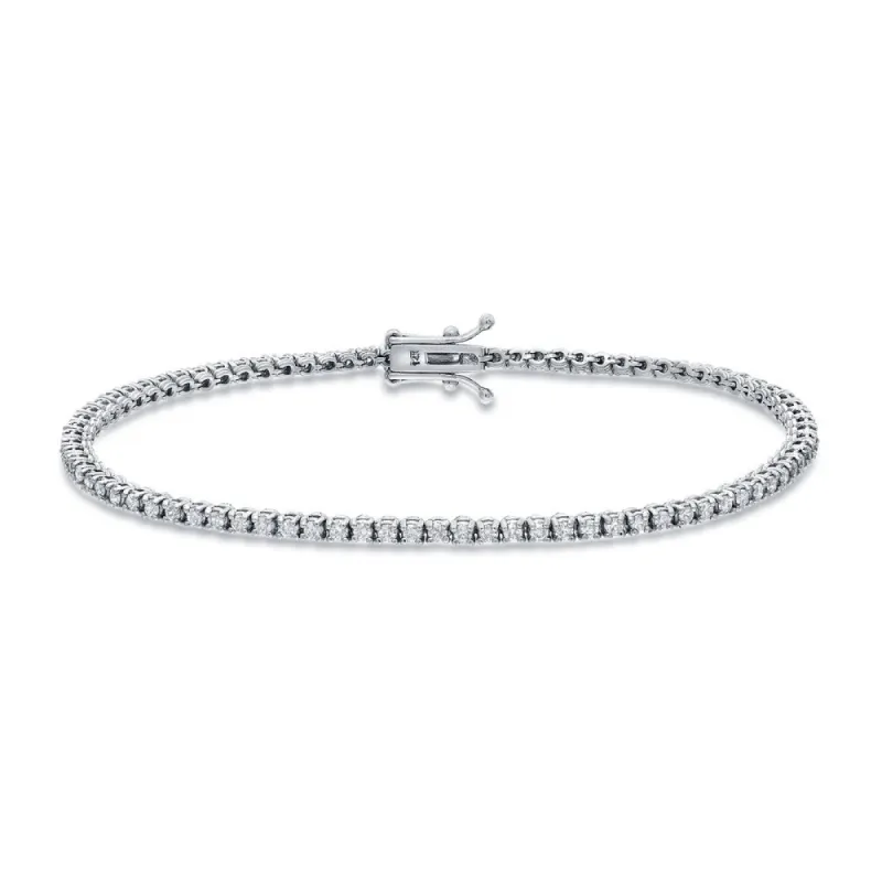 Auriya 14k White Gold 1 1/10ct TDW Round Diamond Bracelet Tennis Bracelet (H-I, I1-I2) sold by Zulily