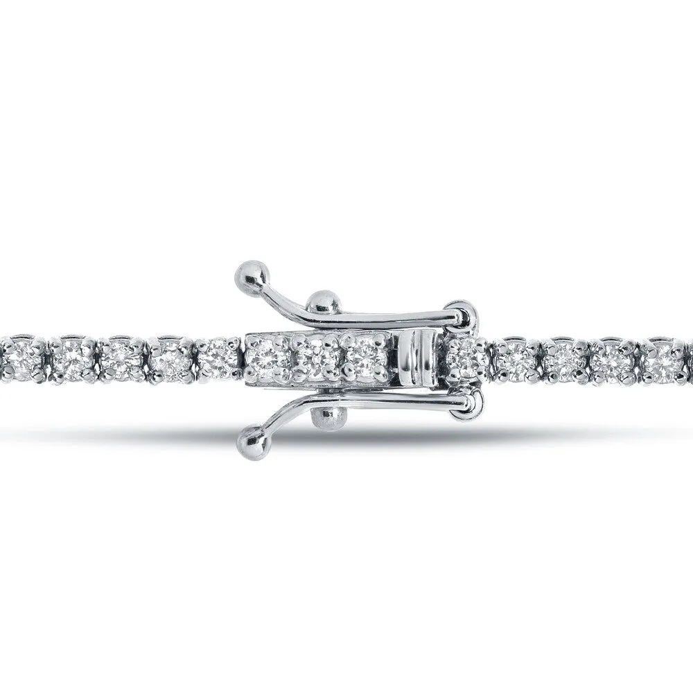 Auriya 14k White Gold 1 1/10ct TDW Round Diamond Bracelet Tennis Bracelet (H-I, I1-I2) sold by Zulily product image thumbnail 3