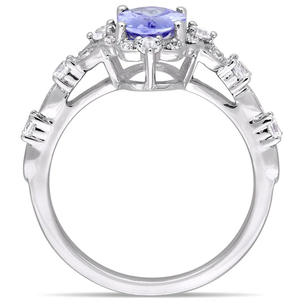 Miadora Signature Collection 14k White Gold Tanzanite, White Sapphire, Diamond Accent Engagement Ring sold by Zulily product image thumbnail 3