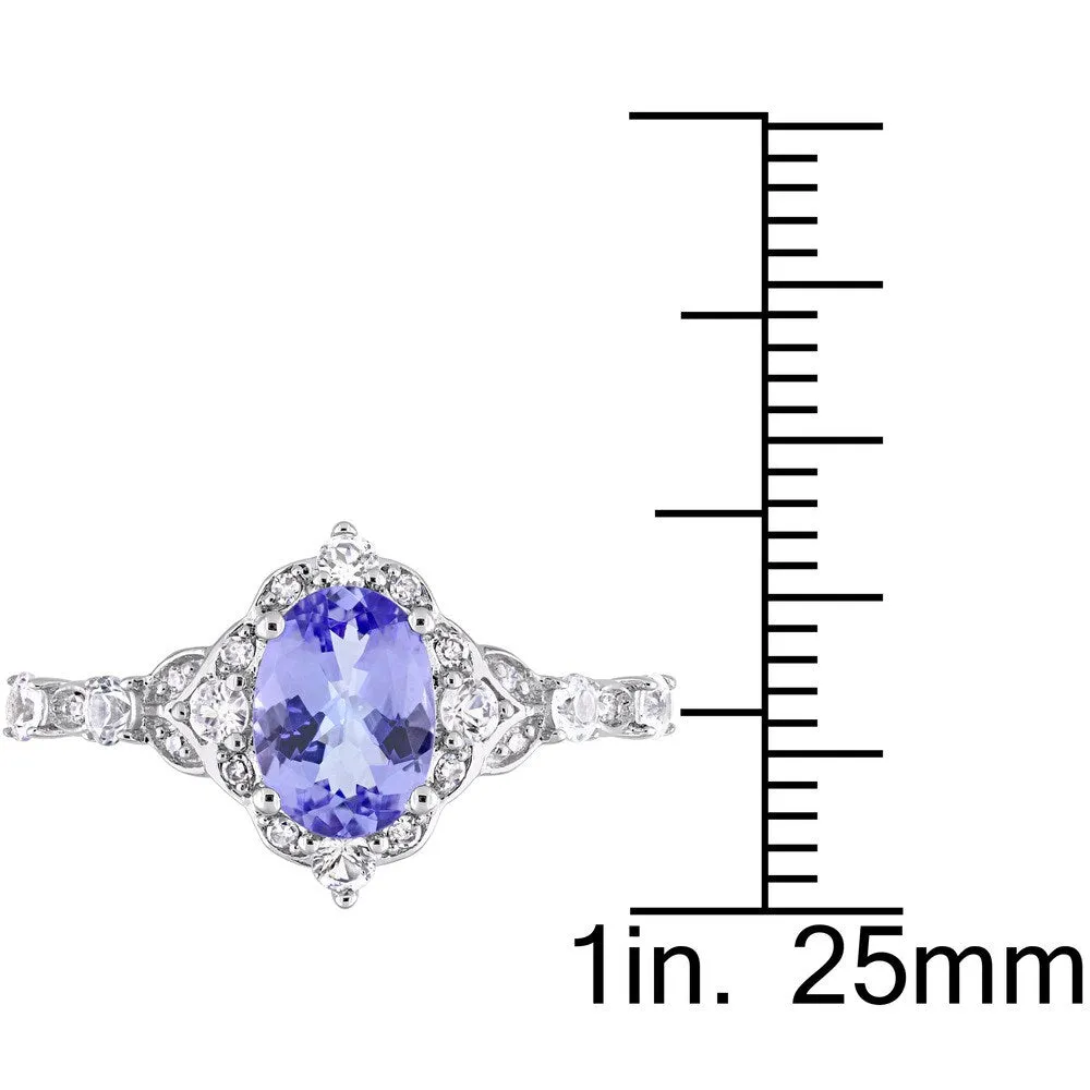 Miadora Signature Collection 14k White Gold Tanzanite, White Sapphire, Diamond Accent Engagement Ring sold by Zulily product image thumbnail 4