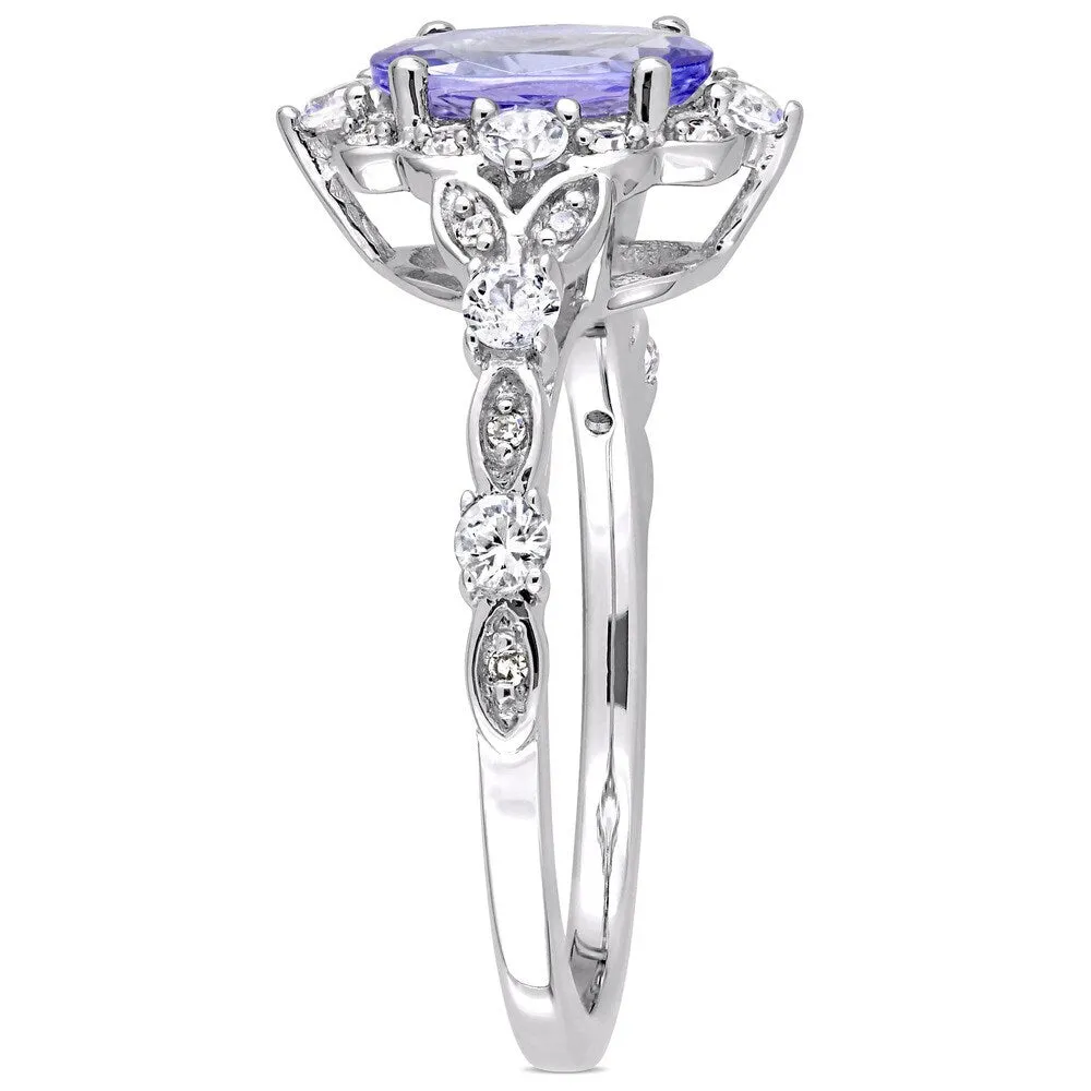 Miadora Signature Collection 14k White Gold Tanzanite, White Sapphire, Diamond Accent Engagement Ring sold by Zulily product image thumbnail 2