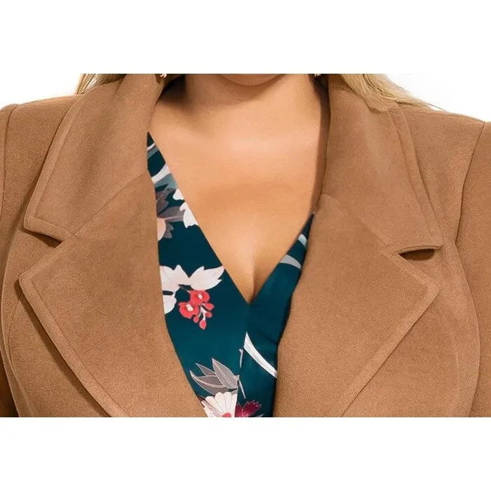 City Chic Women's REGAL Coat Brown Size 18W sold by Zulily product image thumbnail 2