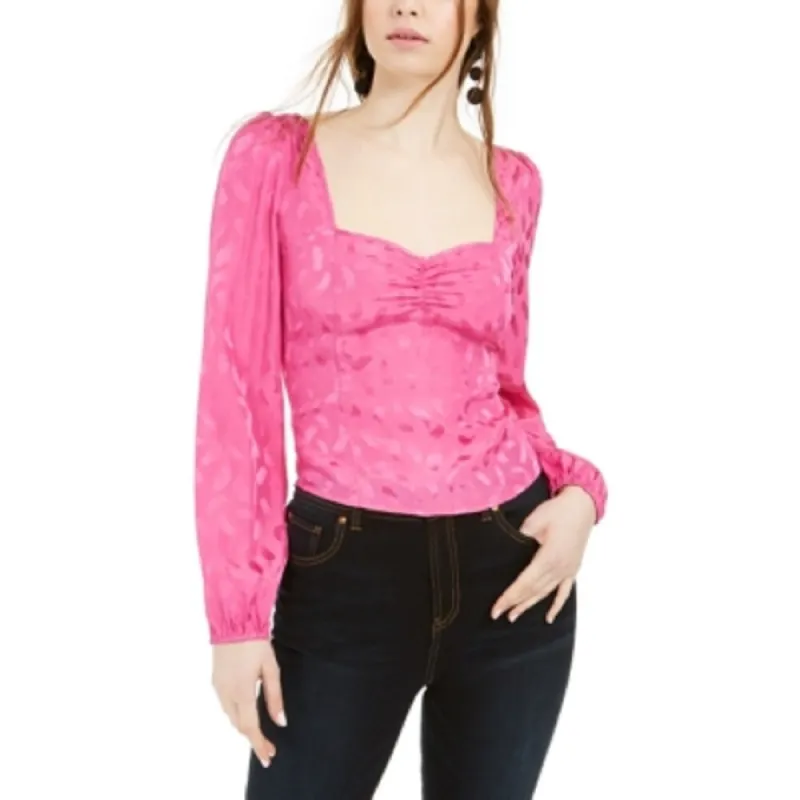 Leyden Women's Long Sleeve Sweetheart Top Pink Size Small sold by Zulily