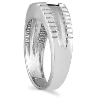 Men's Onyx and Diamond Ring in 10K White Gold sold by Zulily product image thumbnail 2