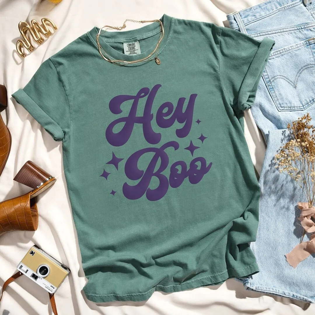 Hey Boo Stars Puff Print Garment Dyed Tee sold by Zulily product image thumbnail 3