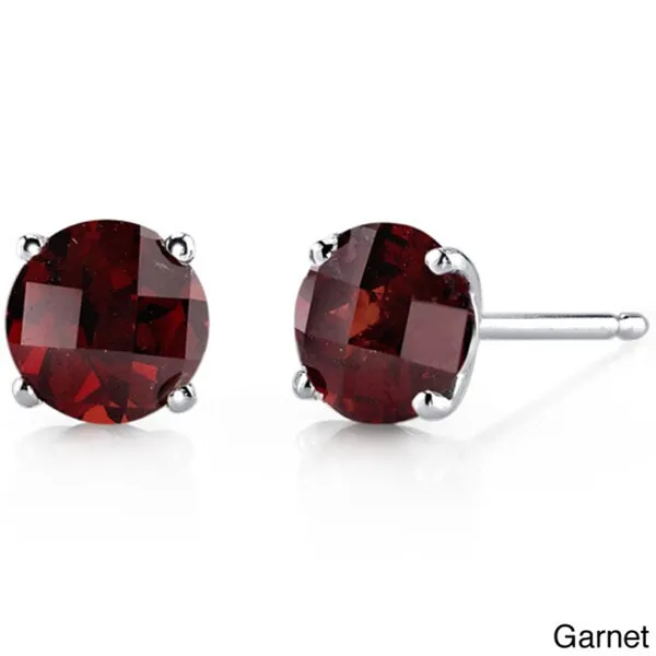 Oravo 14k White Gold Round-cut Gemstone Stud Earrings sold by Zulily product image thumbnail 5