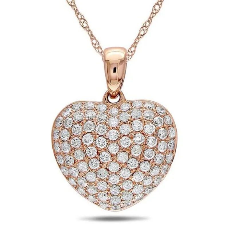 Miadora 14k Gold 1/2ct TDW Diamond Heart Necklace made by Zulily