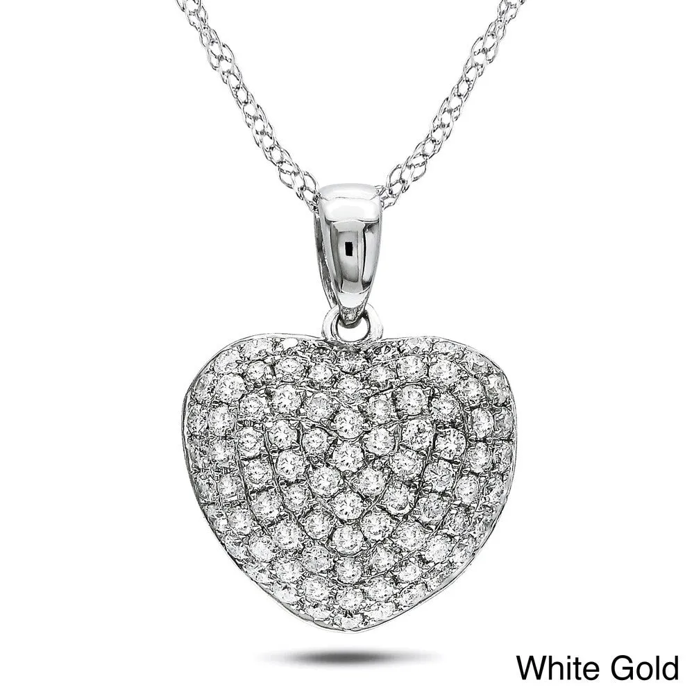 Miadora 14k Gold 1/2ct TDW Diamond Heart Necklace sold by Zulily product image thumbnail 3