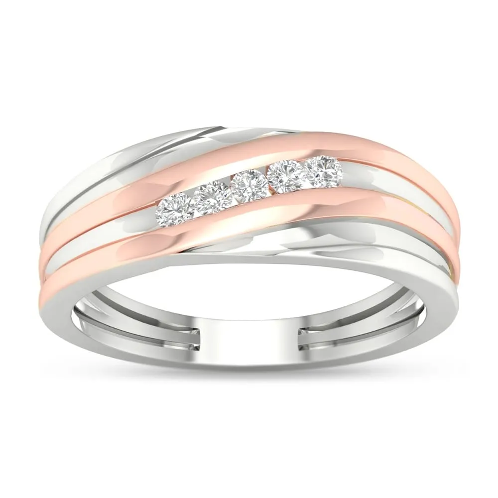 De Couer 1/6 ct TDW Diamond Men's Wedding Band sold by Zulily