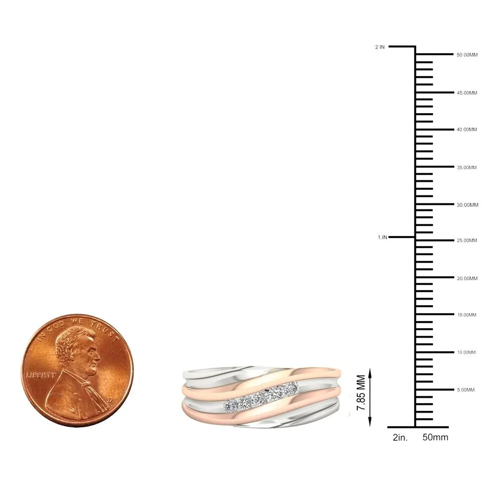 De Couer 1/6 ct TDW Diamond Men's Wedding Band sold by Zulily product image thumbnail 4