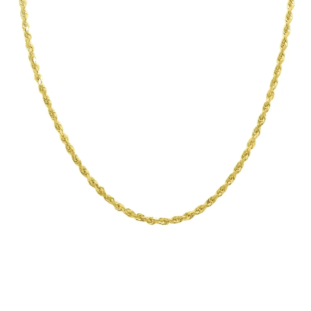 14K Yellow Gold 3.5mm Classic Diamond Cut Twisted Rope Chain with Lobster Clasp - 22 Inch sold by Zulily product image thumbnail 4
