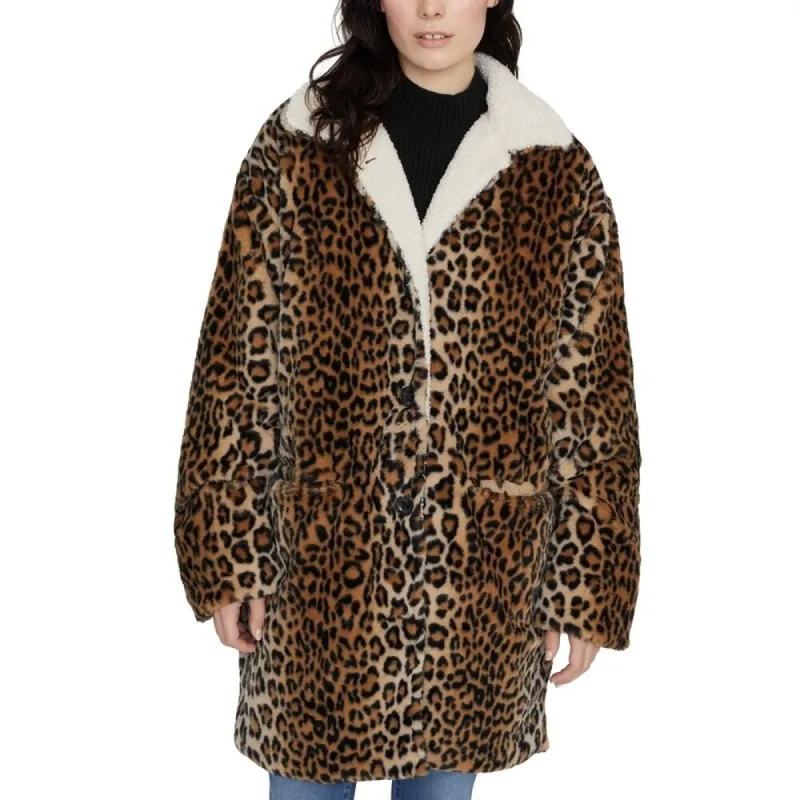 Sanctuary Women's Sierra Print Faux Coat With Fleece Lining Brown Size Large sold by Zulily