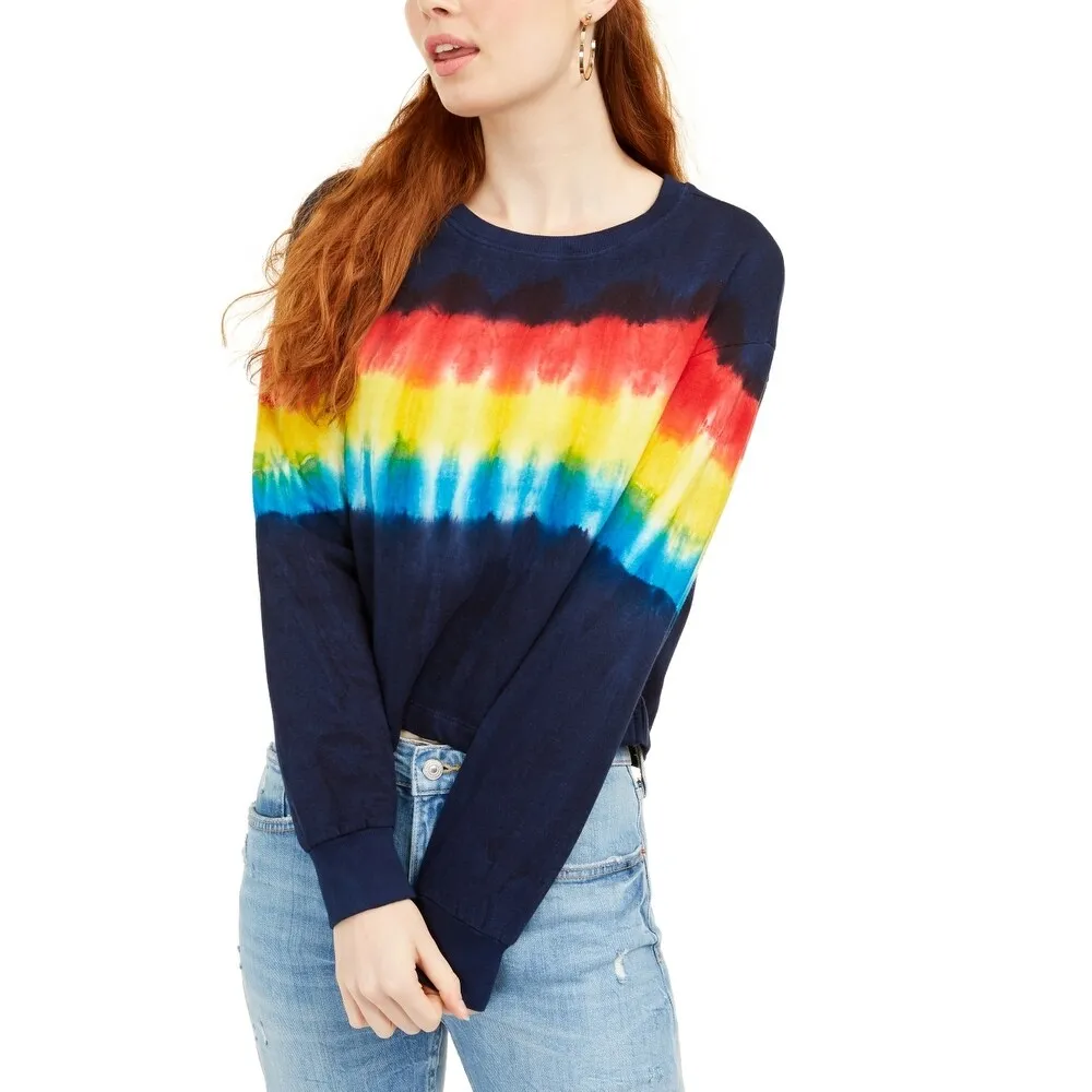 Rebellious One Junior's Tie Dyed Sweatshirt Blue Size Medium sold by Zulily