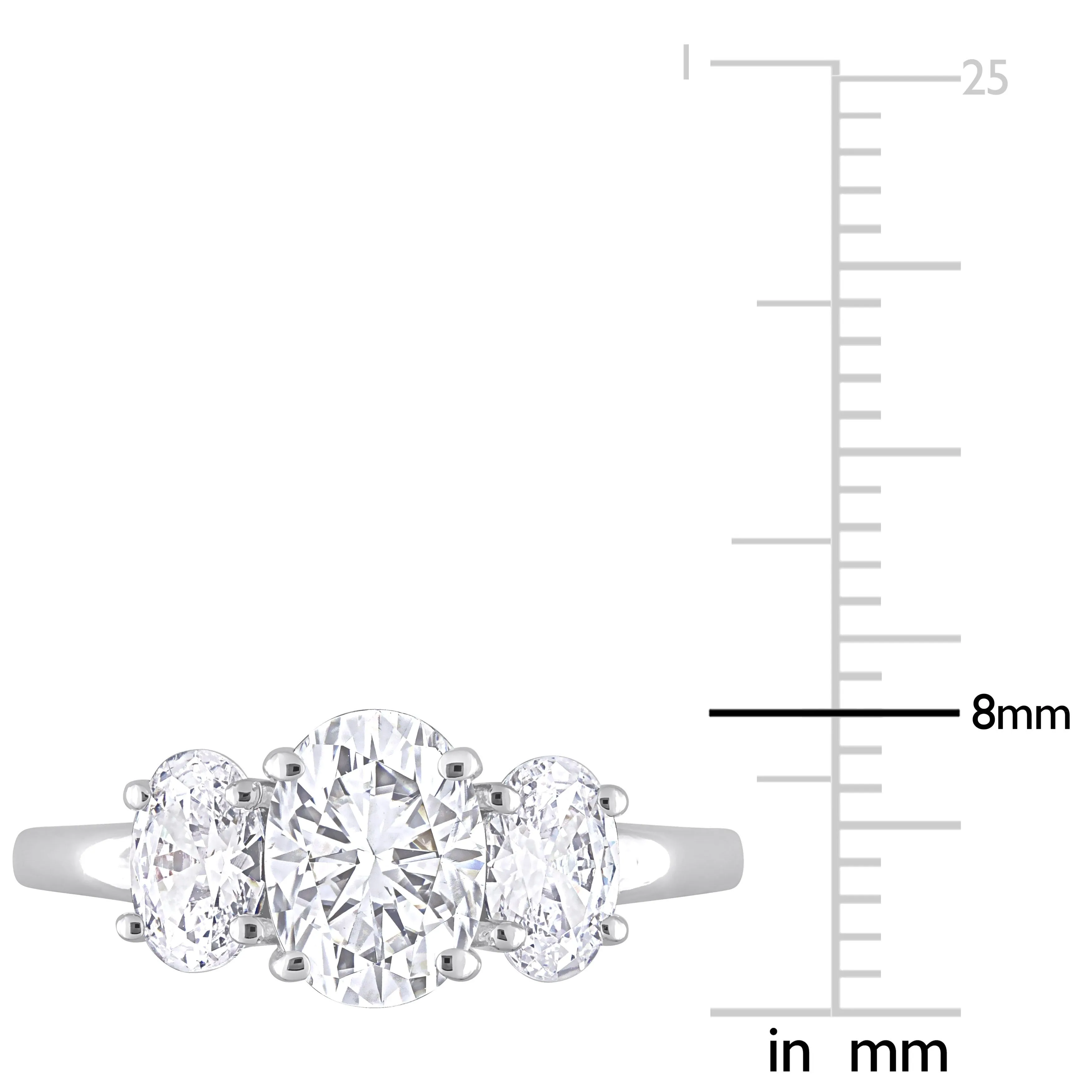 Miadora 3 4/5ct TGW Cubic Zirconia 3-Stone Ring in Sterling Silver sold by Zulily product image thumbnail 3