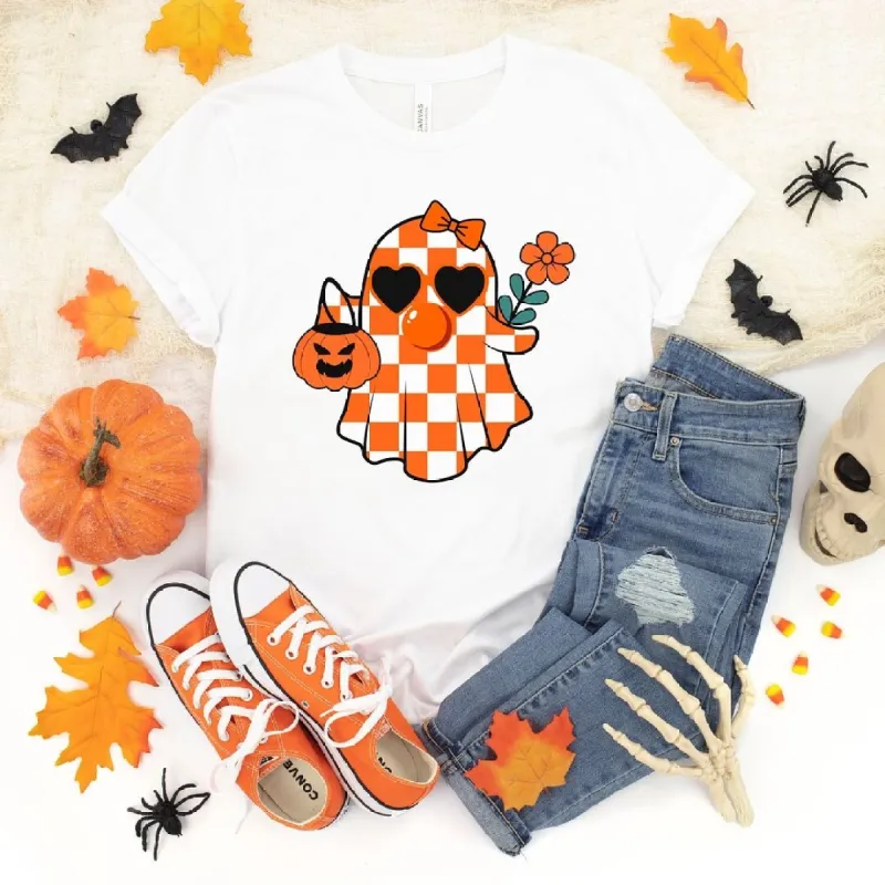 Checkered Girl Ghost Short Sleeve Tee sold by Zulily