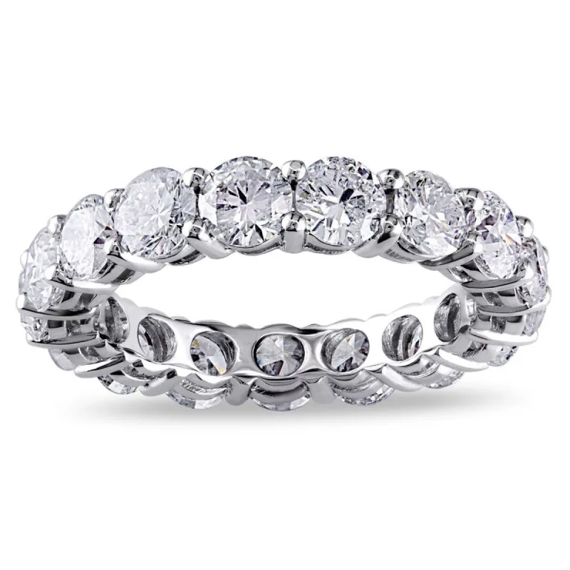 Miadora Signature Collection 18k White Gold 4ct TDW Diamond Eternity Ring sold by Zulily