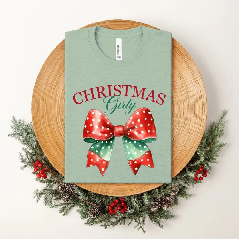 Coquette Christmas Girly Short Sleeve Tee sold by Zulily