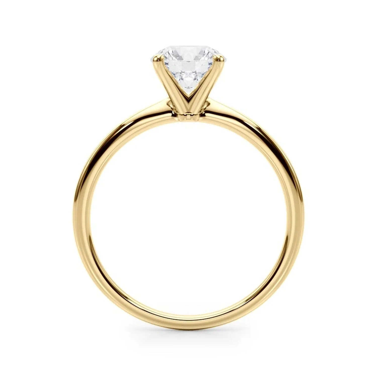 Auriya 18k Gold 1/2ctw Round Solitaire Lab Grown Diamond Engagement Ring 4-Prong Basket sold by Zulily product image thumbnail 5