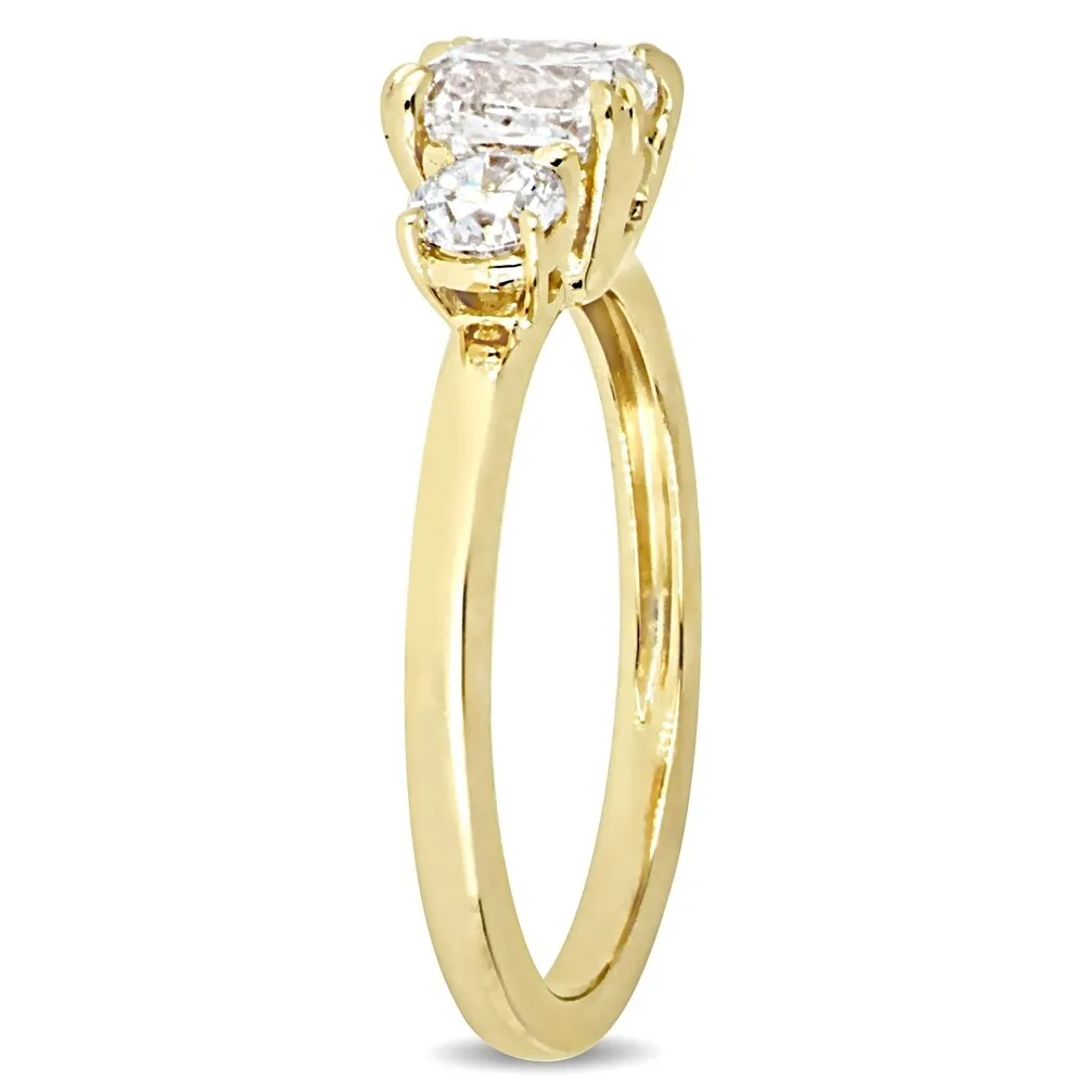 Miadora Signature Collection 14k Yellow Gold 1-1/2ct TDW Diamond 3-Stone Engagement Ring sold by Zulily product image thumbnail 4
