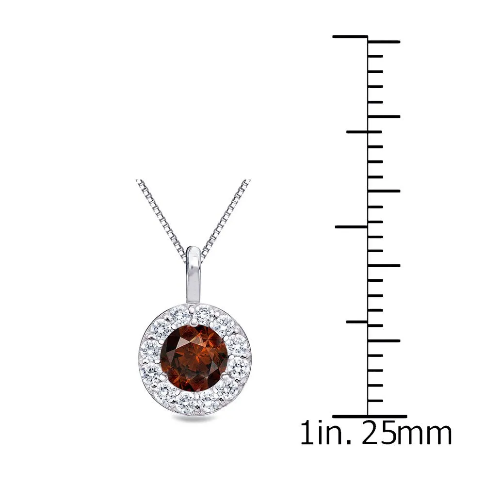 Auriya 14k Gold 1ct TDW Halo Brown Diamond Necklace (I1-I2) sold by Zulily product image thumbnail 3