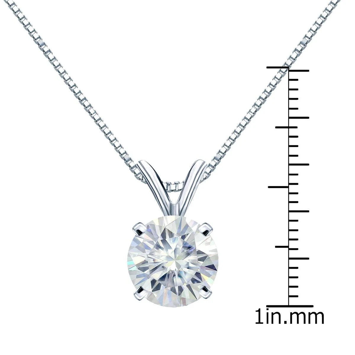 Auriya 18KT Gold 3ctw Round Solitaire Moissanite Necklace - 9.3 mm sold by Zulily product image thumbnail 5
