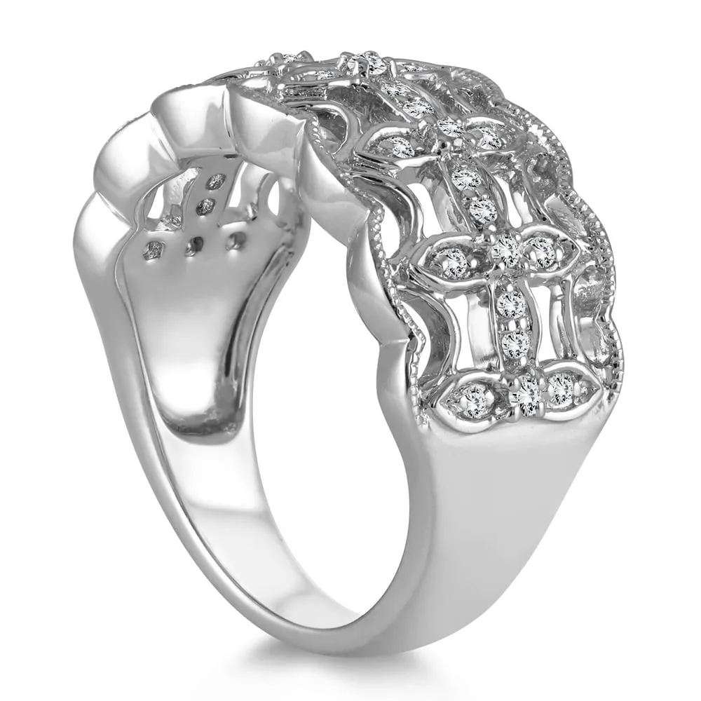 1/4 Carat TW Diamond Fashion Ring in 10K White Gold sold by Zulily product image thumbnail 2