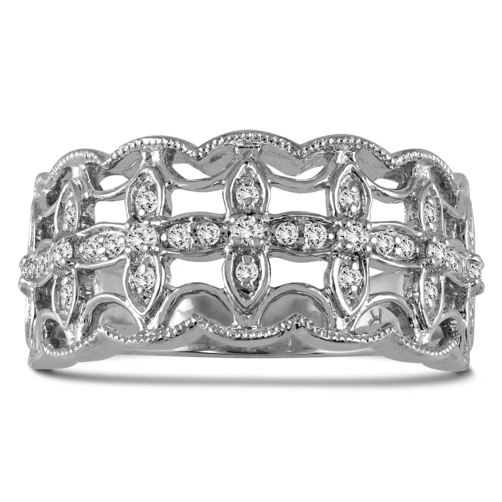 1/4 Carat TW Diamond Fashion Ring in 10K White Gold sold by Zulily