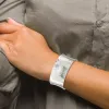 Curata 925 Sterling Silver 30mm Solid Concave Hammered Adjustable Cuff Bangle Bracelet sold by Zulily