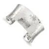 Curata 925 Sterling Silver 30mm Solid Concave Hammered Adjustable Cuff Bangle Bracelet sold by Zulily