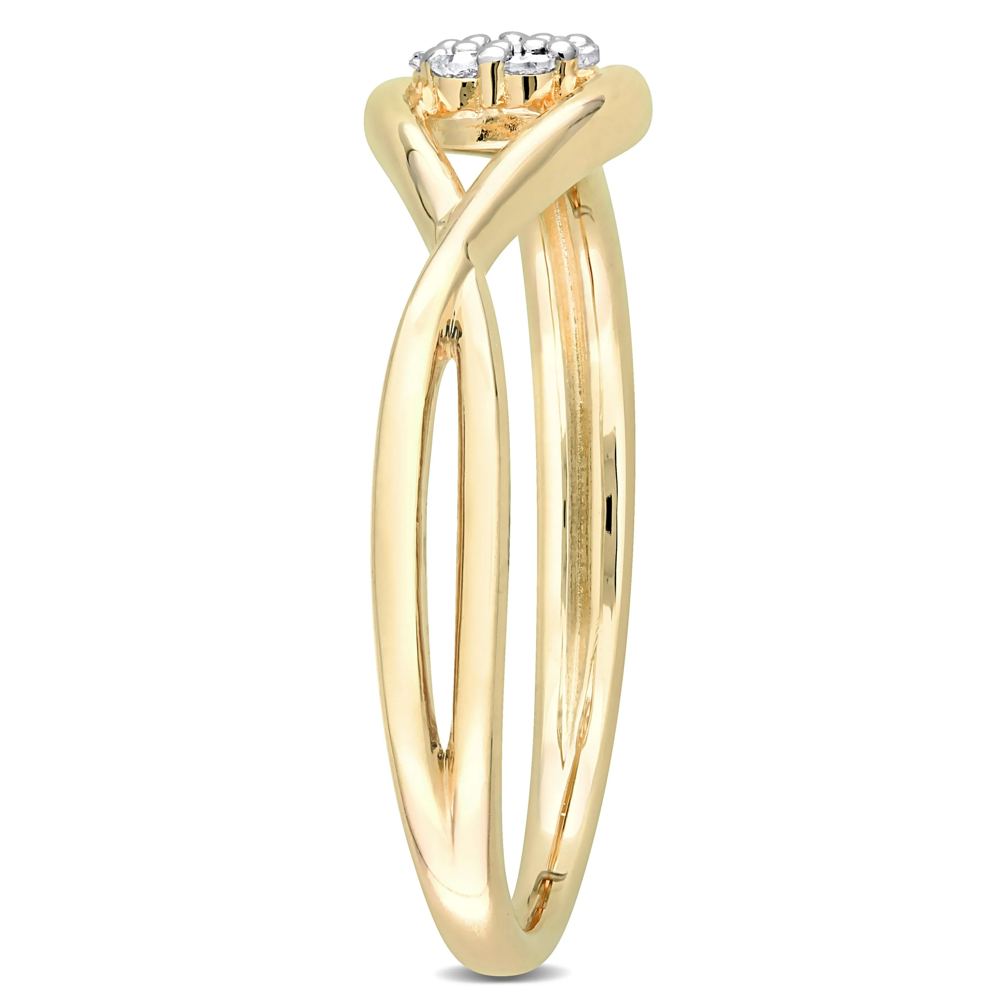 Miadora Diamond Accent Infinity Promise Ring in Yellow Silver sold by Zulily product image thumbnail 2