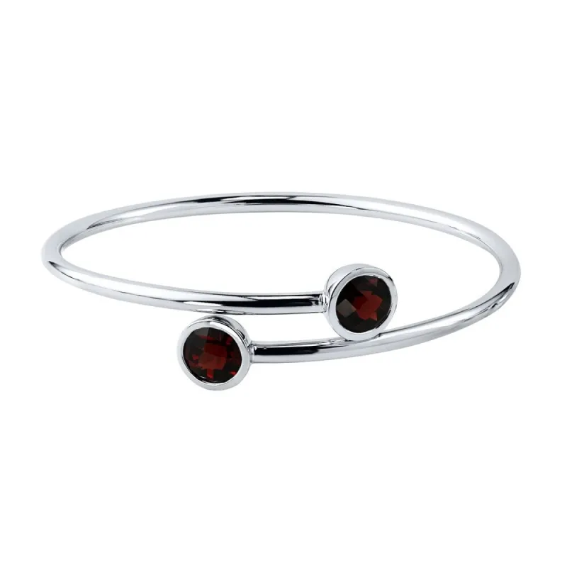 Auriya 4 1/2ct Red Garnet Bypass Bangle Bracelet Gold over Silver sold by Zulily