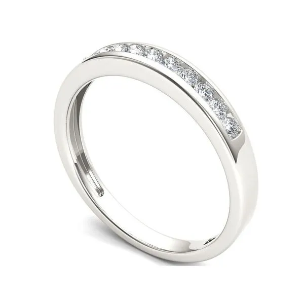 De Couer IGI Certified 14k White Gold 1/4ct TDW Diamond Wedding Band - White H-I sold by Zulily product image thumbnail 2