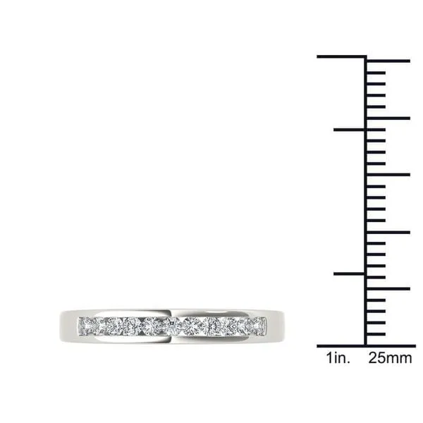 De Couer IGI Certified 14k White Gold 1/4ct TDW Diamond Wedding Band - White H-I sold by Zulily product image thumbnail 4