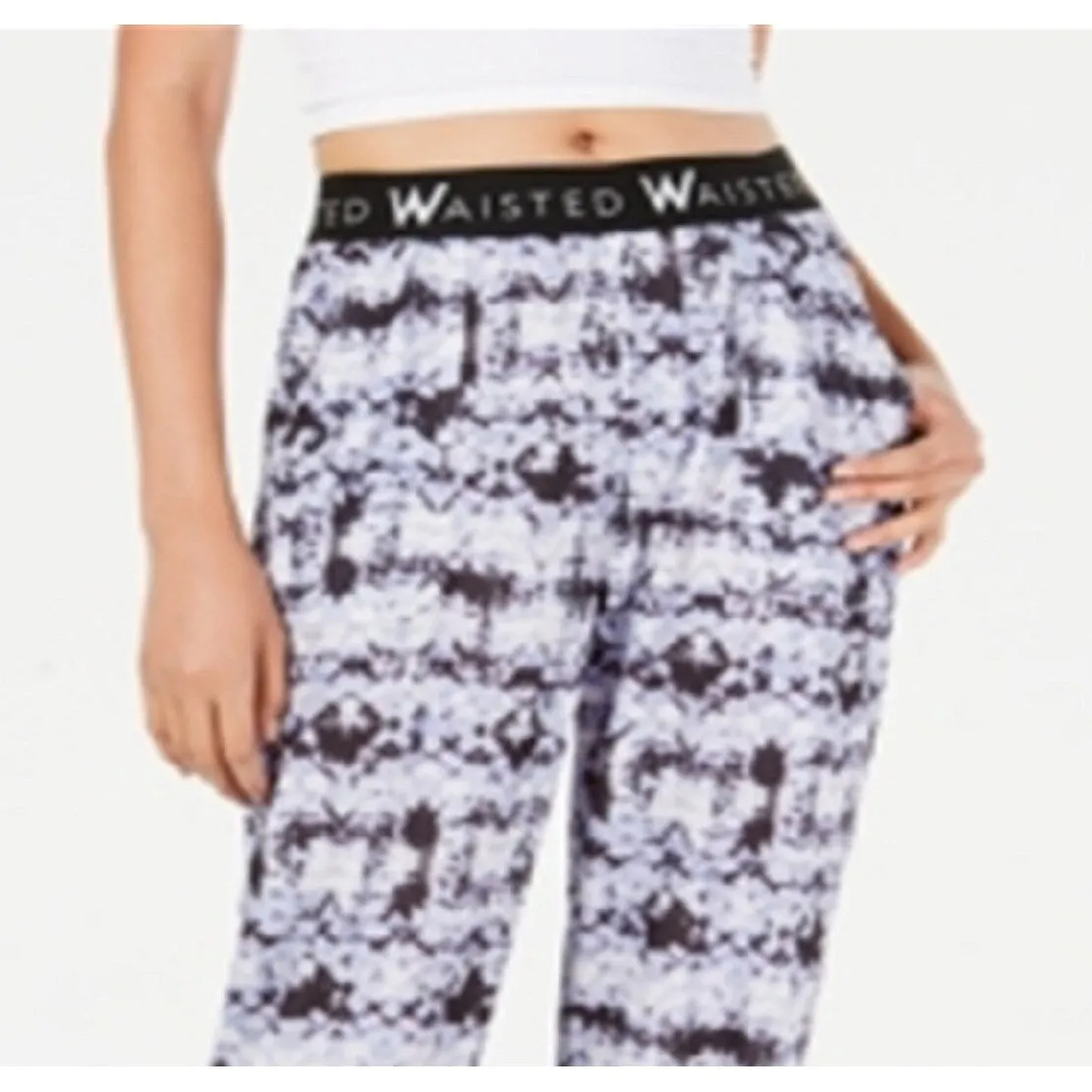 WAISTED Women's Printed Harem Pants Blue Size L sold by Zulily product image thumbnail 2