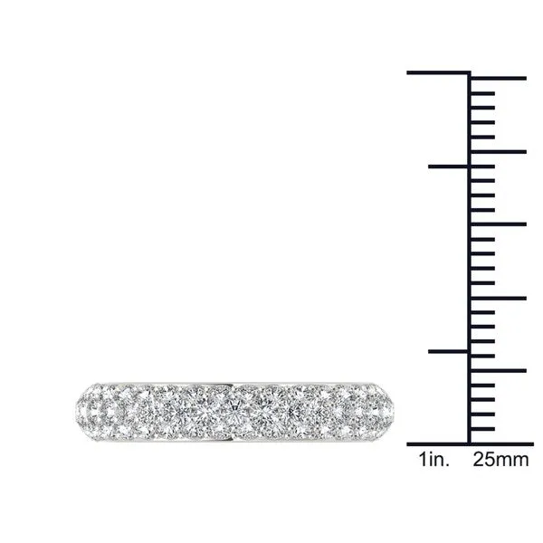 De Couer 14k White Gold 1 1/4ct TDW Diamond Wedding Band - White H-I sold by Zulily product image thumbnail 4